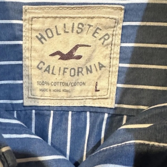 Hollister Striped Button Down Shirt - Picture 3 of 5